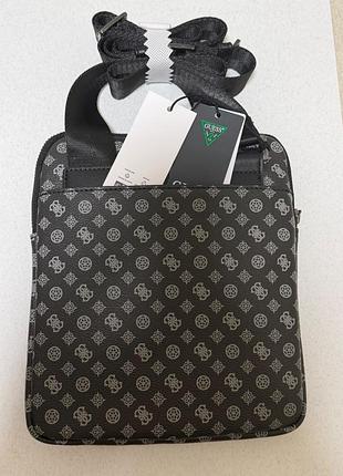 Сумка чоловіча guess планшет через плече чорна 4g hmmipep4123-dab