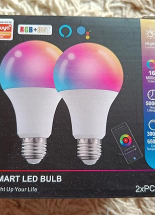 Лампочки tuya smart led bulb e27 2 шт