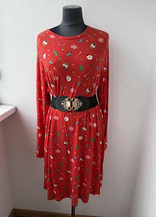 Нова новорічна сукня-туніка f&f (розмір uk 16 / eur 44) з бірками!