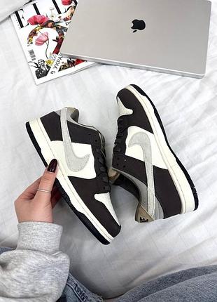 Кросівки nike dunk brown на хутрі