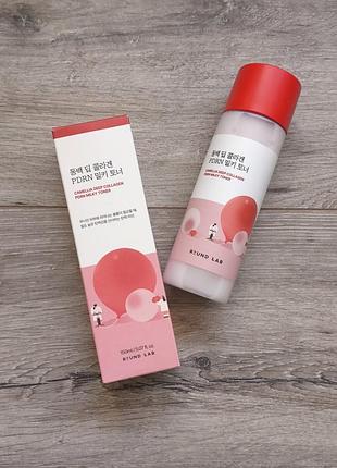 Тонер для обличчя round lab camellia deep collagen pdrn milky toner 150 мл