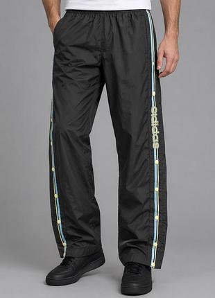 Чоловічі спортивки вінтажні спортивні штани adidas на кнопках (tearaway / snap track pants) кінця 1990-х або початку 2000-х років.