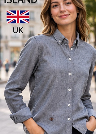 Женская рубашка river island xs (40) серая, фактурная елка, вышитая пчелка, крупнобритания