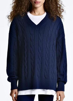 Новий светр oversize з косами oysho 100% бавовна 💙