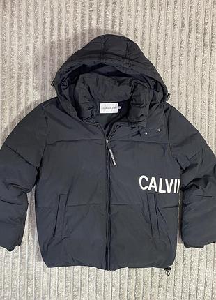Куртка-пуховик calvin klein jeans оверсайз чорна