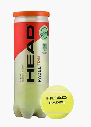 М'ячі для падел-тенісу head padel team 3b 575651, 3 шт.