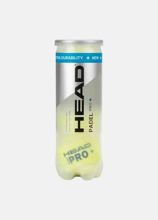 М'ячі для падел-тенісу head padel pro+ 3b 540203, 3 шт.