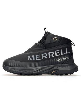 ❄️ кросівки merrell agility peak 5 zero fur black metallic