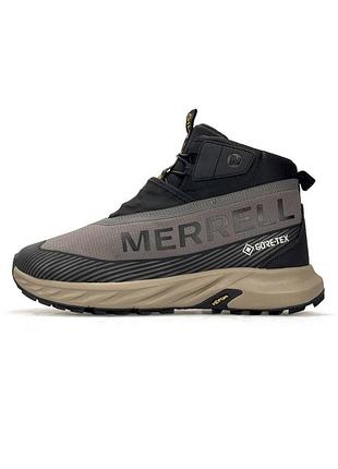 ❄️ кросівки merrell agility peak 5 zero fur taupe black beige