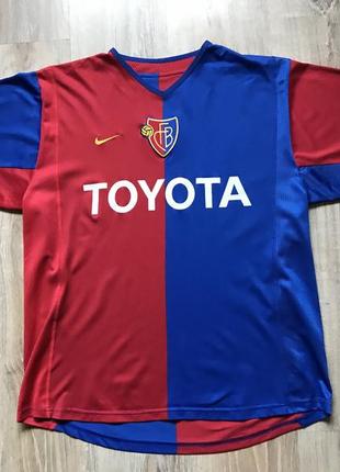 Чоловіча вінтажна футбольна джерсі nike fc basel toyota jersey7 фото