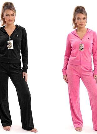 Опт | лот 40 шт. | оригинальные велюровые костюмы juicy couture | pink / black