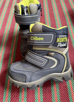 Чоботи дитячі clibee зимові сірі 17 см