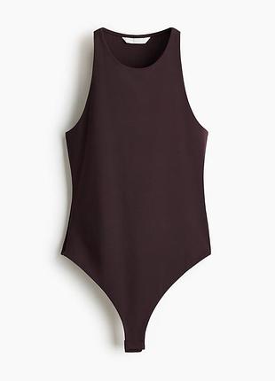 Базове боді шоколадне h&m