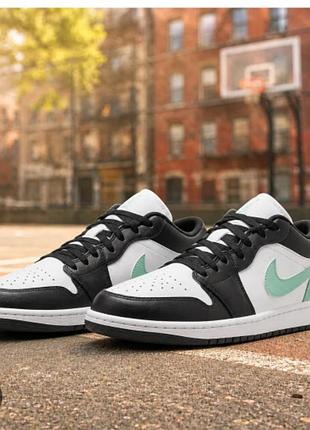 Кросівки air jordan 1 low black/white