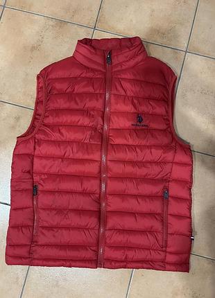 Жилетка чоловіча u.s. polo assn. червона стьобана