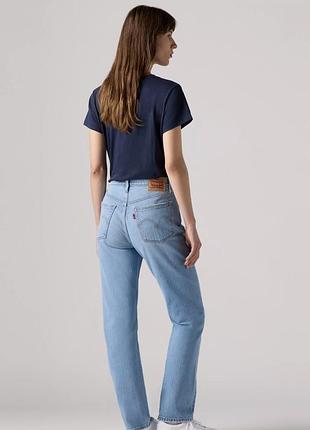Джинси жіночі levi's 501 прямі блакитні