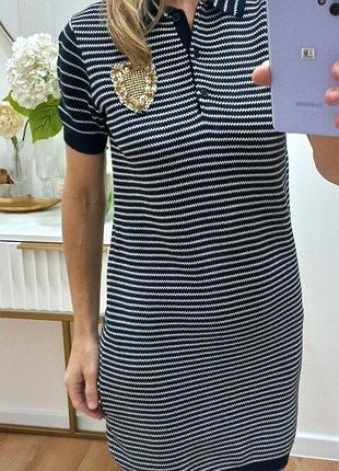 Christian dior сукня поло смужка 31% tencel 31% nano silk 37% cotton 36-розмір. італія