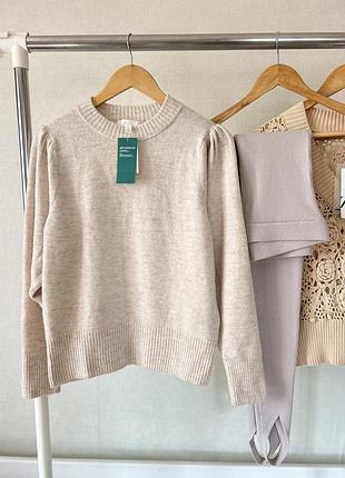Новий теплий бежевий светр h&m 🤍🐑