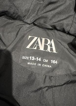 Зимова куртка zara для підлітків 13-14 років 164 см чорна