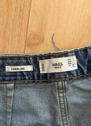 Джинси mango широкі сині xs, s 2