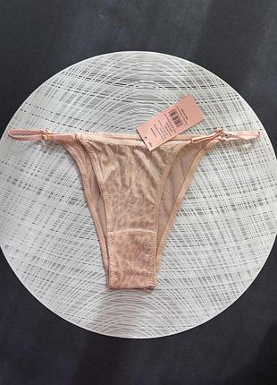 Трусики жіночі victoria's secret леопардові з сіточкою