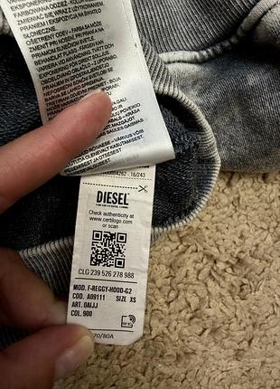 Худі diesel сіре з капюшоном 4