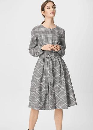 Платье женское миди серое в клетку c&amp;a yessica eur44