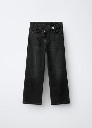 Джинси zara wide leg чорні 46 xxxl