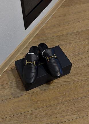 Шкіряні мюлі massimo dutti