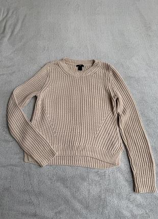Светр h&m бежевий великої в'язки