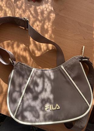 Жіноча сумка fila багет коричнева через плече