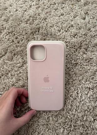 Чохол apple silicone case для iphone 14 рожевий