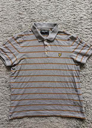 Футболка поло lyle&amp;scott, size l, состояние отличное, плечи 44 подмышки 55 длина 67