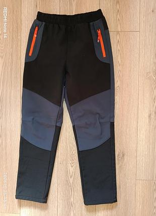Зимові трекінгові штани softshell mofiz на флісі, розмір 14-16 років (l)