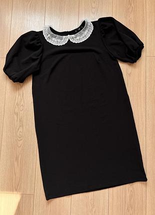 Чорна сукня з білим комірцем f&f 🛍️1+1=3🛍️