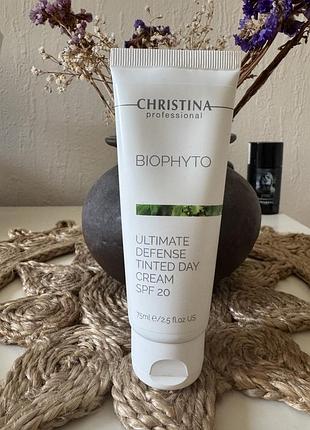 Денний тонуючий крем christina biophyto ultimate defense spf 20, 75 мл