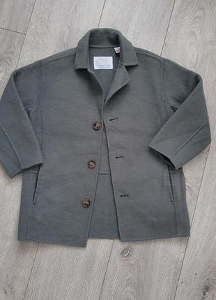 Пальто дитяче zara вовняне хакі 110 см 4-5 років