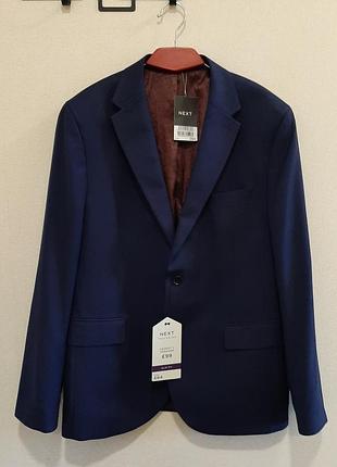 Новий чоловічий піджак next slim fit темно-синього кольору, р. xl (48-50)