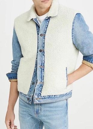 Куртка шерпа levi’s premium big e джинсова денім