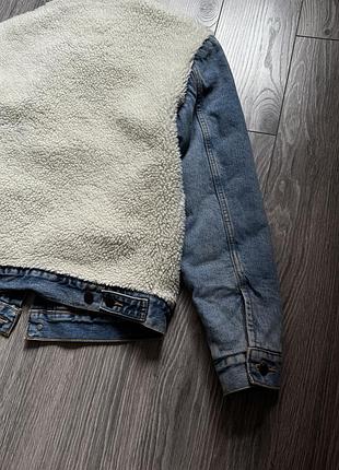 Куртка шерпа levi’s premium big e джинсова денім 10