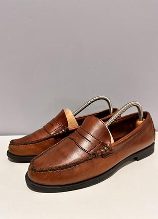 Жіночі лофери sebago шкіряні коричневі