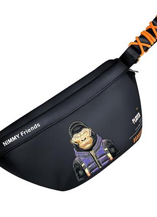 Сумка мессенджер nimmy oblique satchel gorilla с 3d декором для повседневного ношения