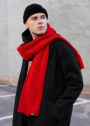 Флисовый шарф without long red man