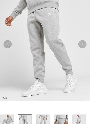 Сірі спортивні штани nike (club fleece) — розмір l / оригінал