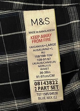 Мужская пижама в клетку от m&amp;s рl 9