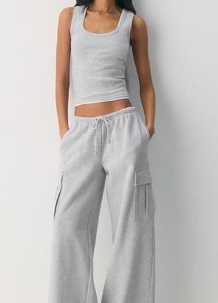 Штани спортивні жіночі карго оверсайз zara xl
