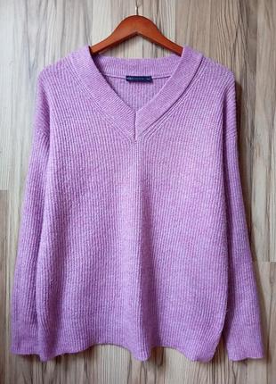 Тепллий вязаний подовжений светр