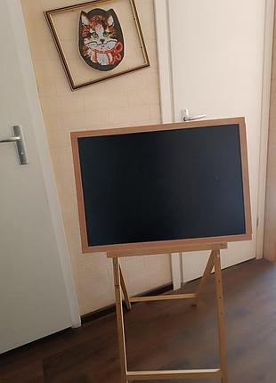 Мольберт підлоговий двосторонній дерев'яний