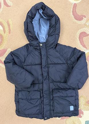 Зимова куртка для хлопчика zara, чорна, 110 см