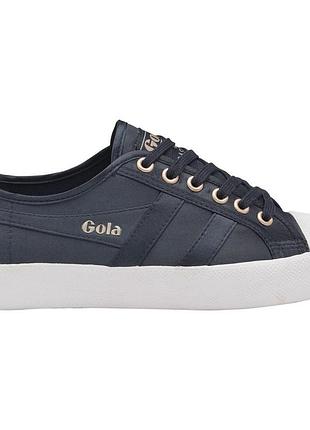 Жіночі кросівки gola coaster satin navy/white оригінал, сатинові темно-сині, uk 7 кеди кросовки